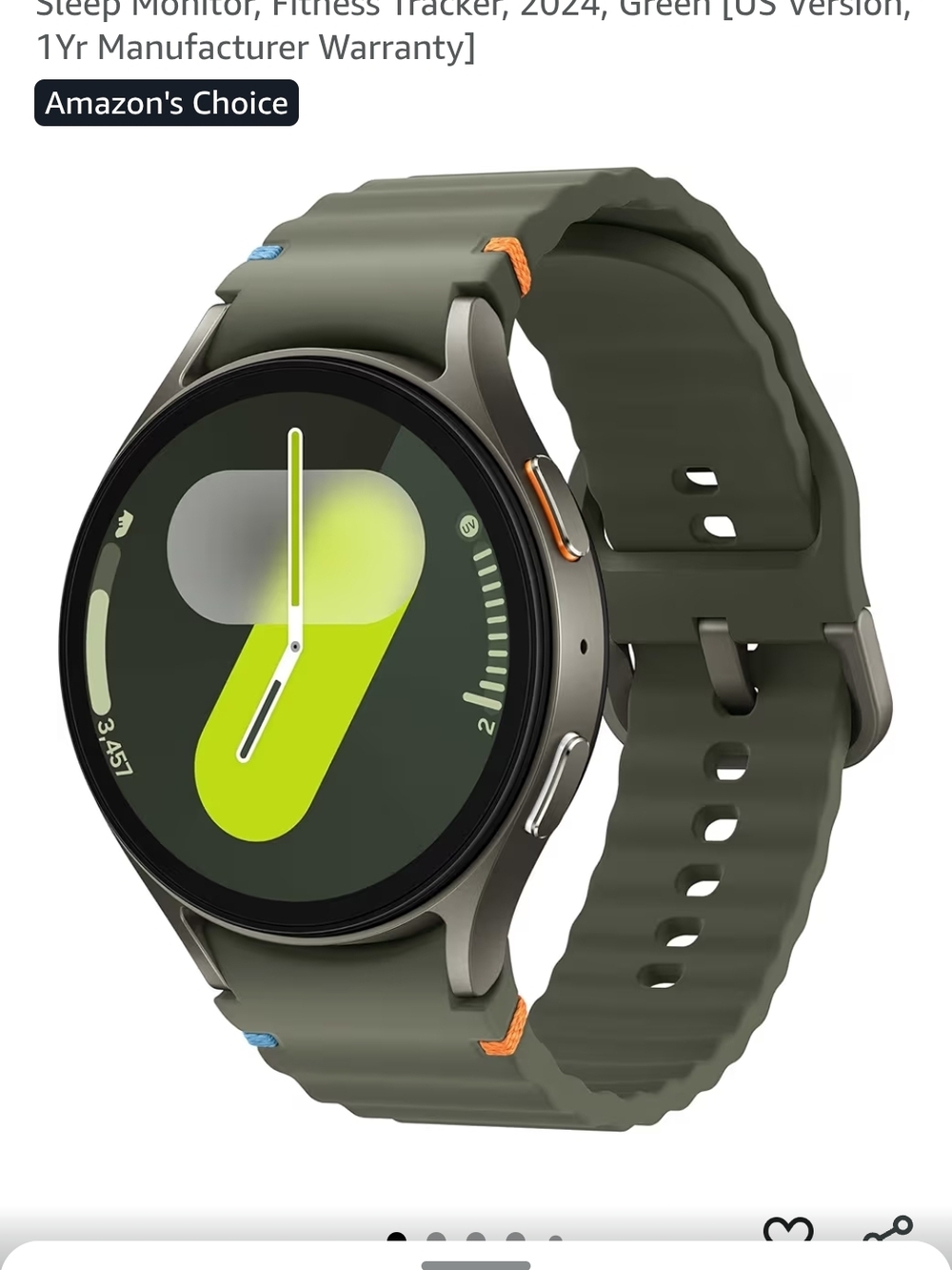 Samsung Watch7 Only Black Display